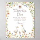 Little Goose Baby shower Mom-osa Bar Poster (Voorkant)