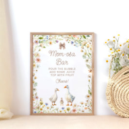 Little Goose Baby shower Mom-osa Bar Poster