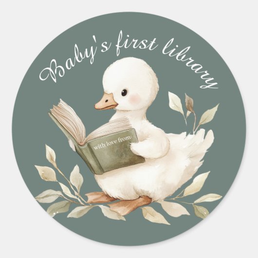 Little Goose Baby's Eerste Bibliotheekboek Sticker (Voorkant)