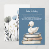 Little Goose Book Request Card Goose Baby Shower Informatiekaartje (Voorkant / Achterkant)
