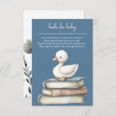 Little Goose Book Request Card Goose Baby Shower Informatiekaartje (Voorkant / Achterkant)