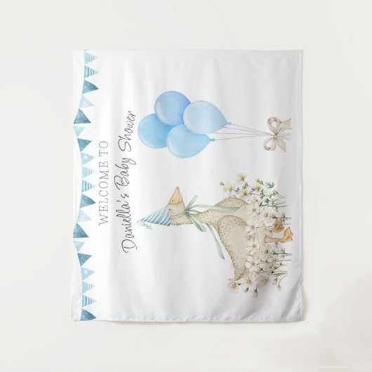 Little Goose Boy Baby shower Wandkleed (Voorkant)