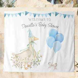 Little Goose Boy Baby shower Wandkleed