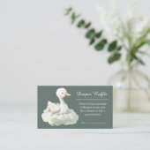 Little Goose Diaper Raffle Card Goose Baby Shower Informatiekaartje (Staand voorkant)