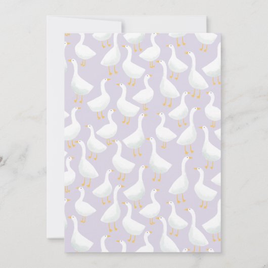 Little Goose Gingham eerste eerste verjaardagsfees Kaart (Achterkant)