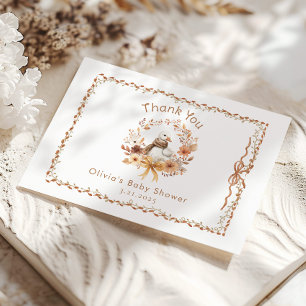 Little Goose Herfst Genderneutraal Baby shower Bedankkaart