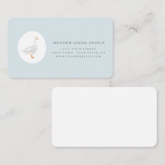 Little Goose illustratie geschulpte Visitekaartje (Voorkant / Achterkant)