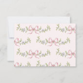 Little Goose Pink Bow Baby meisje Douche Bedankkaart (Achterkant)