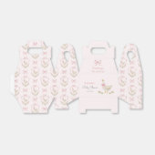 Little Goose Pink Bow lint meisje baby shower Bedankdoosjes (Uitgevouwen)