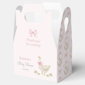 Little Goose Pink Bow lint meisje baby shower Bedankdoosjes (Geopend)
