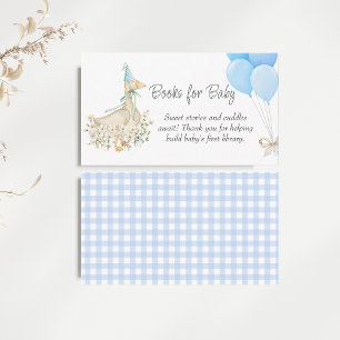 Little Goose Wildflower Baby shower Boeken voor Ba Informatiekaartje