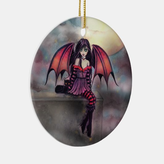 Little Gothic Vampire Fairy Halloween Ornament (Rechts)