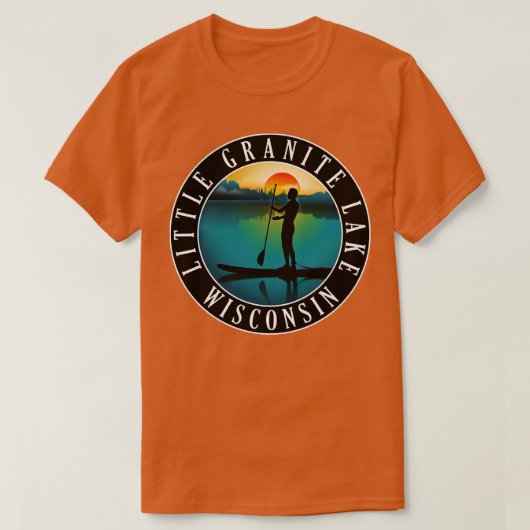 Little Granite Lake Wisconsin Paddleboarding T-shirt (Design voorkant)
