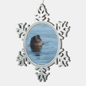 Little Grebe Tin Sneeuwvlok Ornament (Rechts)