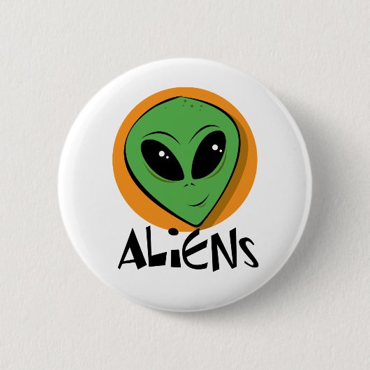 Little Green Alien Ronde Button 5,7 Cm (Voorkant)