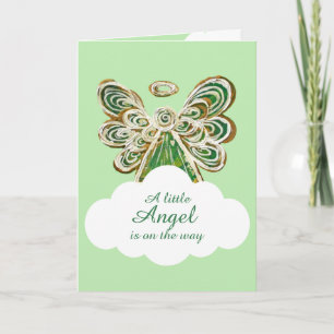 Little Green Angel op Way Baby shower Card