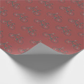 Little Green Bicycles Pattern Xmas Gift Wrap Cadeaupapier (Hoek)