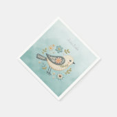 Little Green Bird Floral servetten (Hoek)