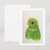 Little Green Bird Wenskaart Bedankkaart (Voorkant / Achterkant)