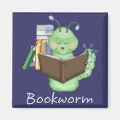 Little Green Bookworm Magneet (Voorkant)