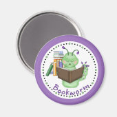 Little Green Bookworm Magneet (Voorkant / Achterkant)