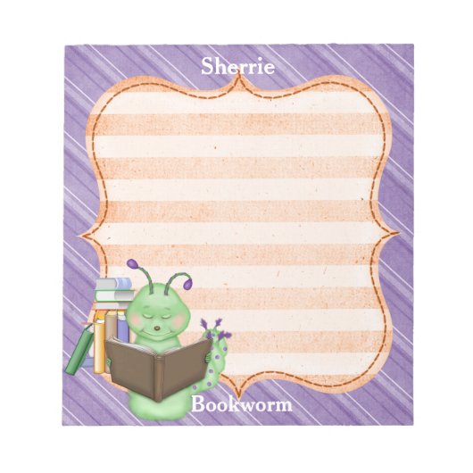 Little Green Bookworm Notitieblok (Voorkant)