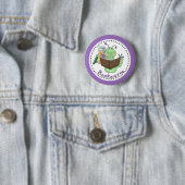 Little Green Bookworm Ronde Button 5,7 Cm (In situ)