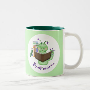 Little Green Bookworm Tweekleurige Koffiemok