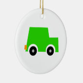 Little Green Car Keramisch Ornament (Rechts)