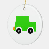 Little Green Car Keramisch Ornament (Links)