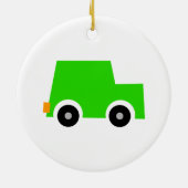 Little Green Car Keramisch Ornament (Achterkant)