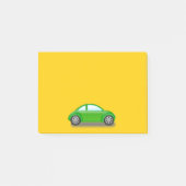 Little Green Car op Yellow Post it Note (Voorkant)