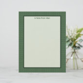 Little Green Diamonds Stationery Paper Briefhoofd (Staand voorkant)