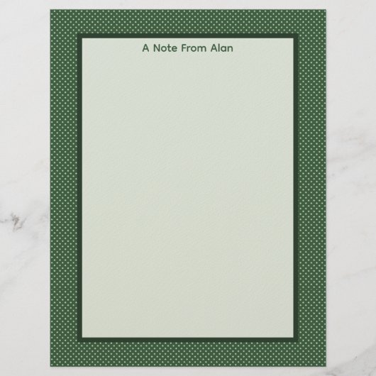 Little Green Diamonds Stationery Paper Briefhoofd (Voorkant)