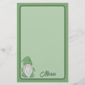 Little Green Gnome Gedetailleerd Briefpapier (Voorkant)