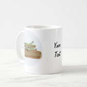 Little Green Grasshopping Cartoon Tea Coffee Cup Koffiemok (Voorkant links)