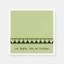 Little Green Heart Pattern Accented