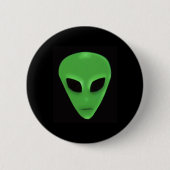 Little Green Man Alien Face Ronde Button 5,7 Cm (Voorkant)