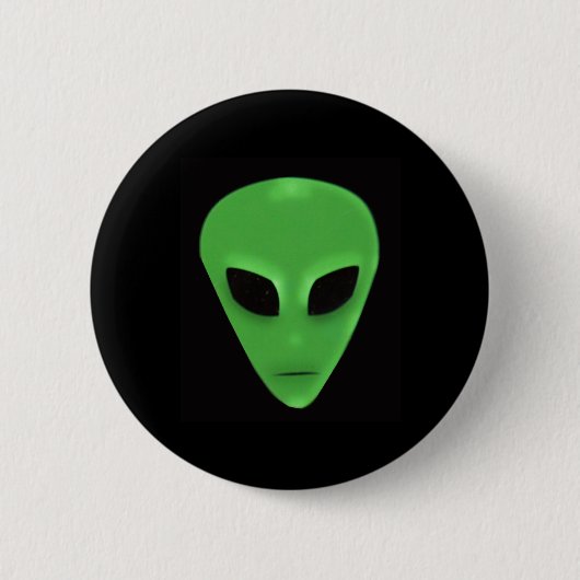 Little Green Man Alien Face Ronde Button 5,7 Cm (Voorkant)