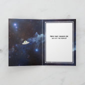 Little Green Man Alien Space Holiday Feestdagen Kaart (Binnen)