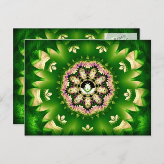 Little Green Man Briefkaart (Voorkant / Achterkant)