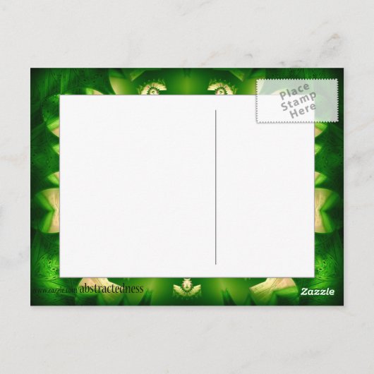 Little Green Man Briefkaart (Achterkant)