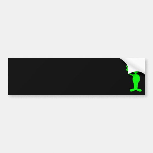 Little Green Man Bumpersticker (Voorkant)