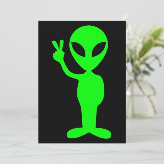 Little Green Man Kaart (Staand voorkant)