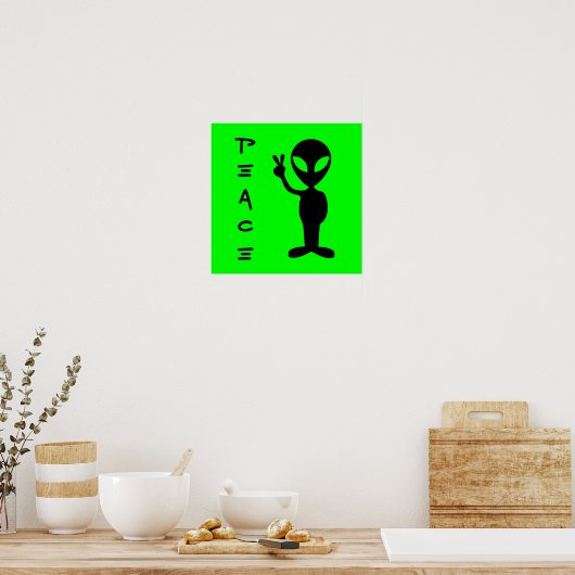 Little Green Man Poster (Keuken)