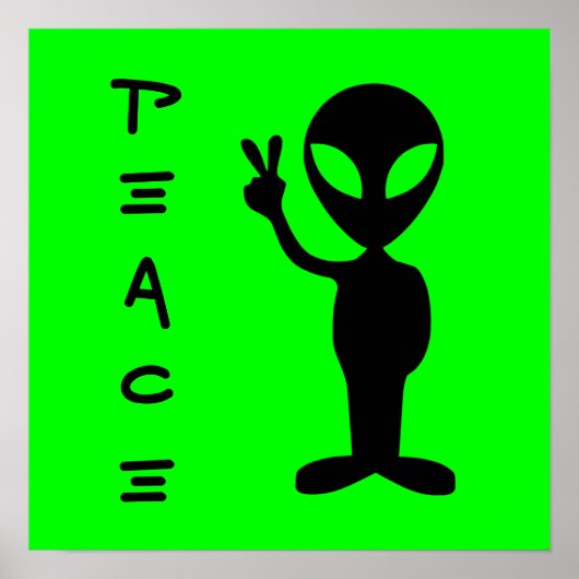 Little Green Man Poster (Voorkant)