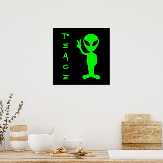 Little Green Man Poster (Keuken)