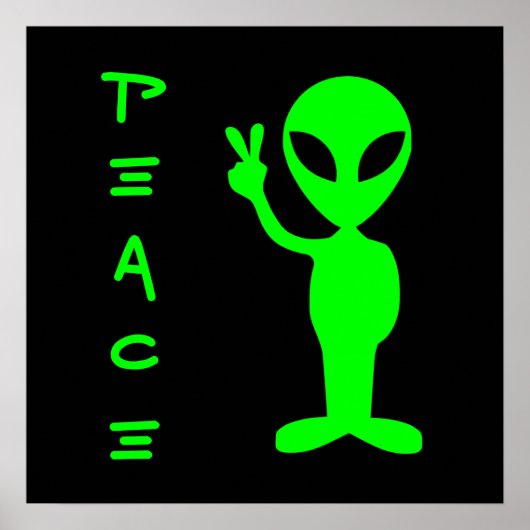 Little Green Man Poster (Voorkant)