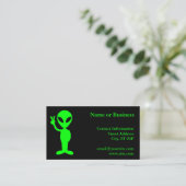 Little Green Man Visitekaartje (Staand voorkant)