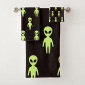 Little Green Mannen Alien Bad Handdoek (Insitu)